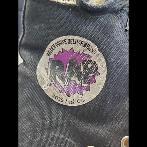 GOLDEN GOOSE GGDB FRANCY Rap Black Canvas Womens Athletic Sneakers Shoes 41 10 - Picture 9 of 14